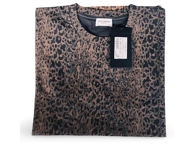 Camiseta Saint Laurent estampado leopardo degradado Castaño Estampado de leopardo - vista 7