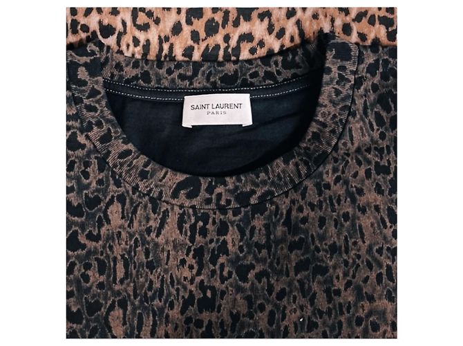 Camiseta Saint Laurent estampado leopardo degradado Castaño Estampado de leopardo - vista 9