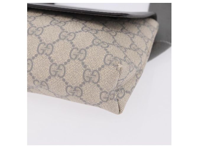 Pochete GUCCI GG Supreme em PVC Branco Prata 353435 Auth ka5268A - vista 15