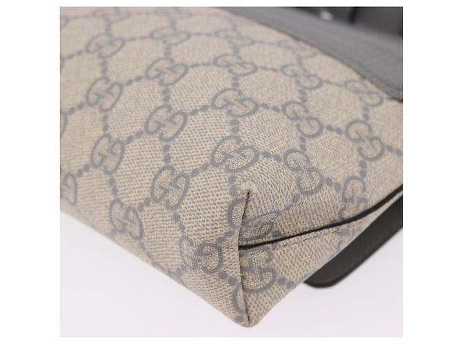 Pochete GUCCI GG Supreme em PVC Branco Prata 353435 Auth ka5268A - vista 17