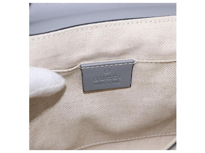 Pochete GUCCI GG Supreme em PVC Branco Prata 353435 Auth ka5268A - vista 19