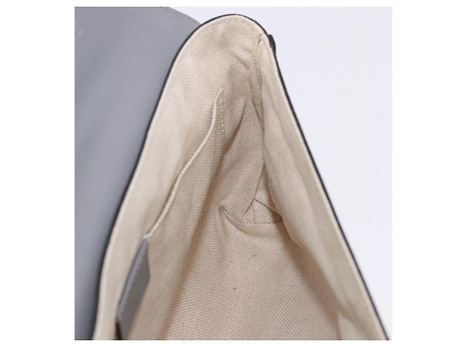 Pochete GUCCI GG Supreme em PVC Branco Prata 353435 Auth ka5268A - vista 20