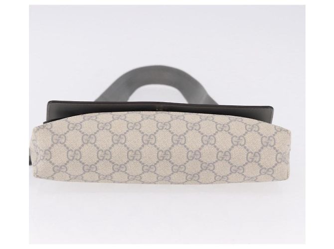 Pochete GUCCI GG Supreme em PVC Branco Prata 353435 Auth ka5268A - vista 5