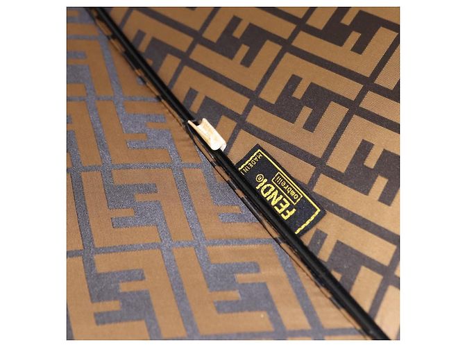 FENDI Zucca Canvas Umbrella Nylon Black Brown Auth YKZ610A - view 11