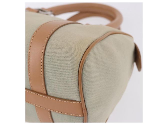 Borsa Christian Dior in tela beige argento Auth ka5216A - vista 16