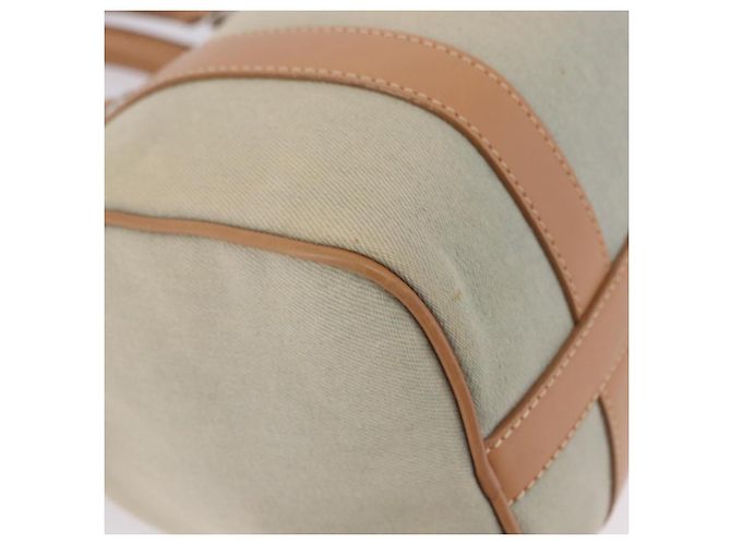 Borsa Christian Dior in tela beige argento Auth ka5216A - vista 9