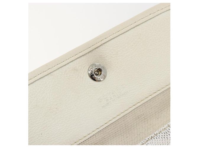 GOYARD Herringbone Pouch PVC Weiß Authentisch 192230 - Ansicht 10