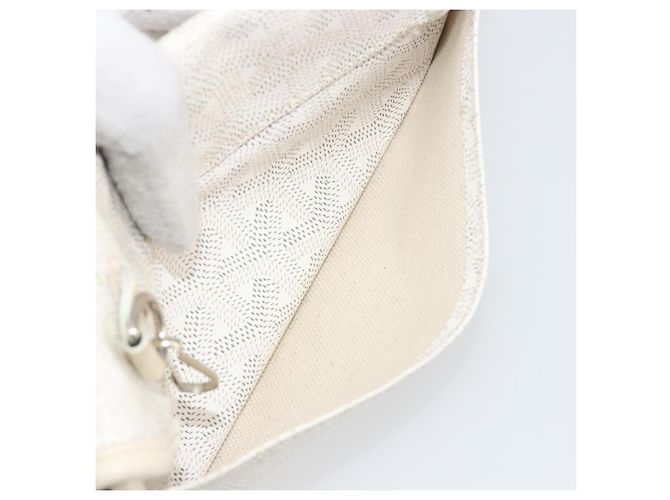 GOYARD Herringbone Pouch PVC Weiß Authentisch 192230 - Ansicht 12