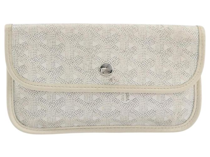 GOYARD Herringbone Pouch PVC Weiß Authentisch 192230 - Ansicht 13