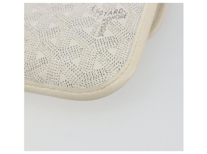 GOYARD Herringbone Pouch PVC Weiß Authentisch 192230 - Ansicht 15