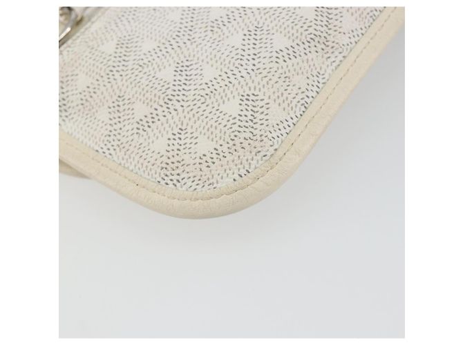 GOYARD Herringbone Pouch PVC Weiß Authentisch 192230 - Ansicht 16