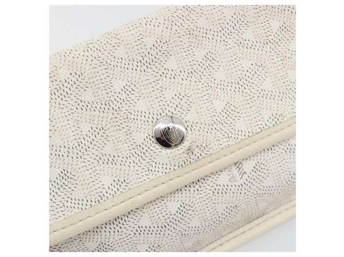 GOYARD Herringbone Pouch PVC Weiß Authentisch 192230 - Ansicht 17