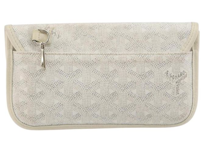 GOYARD Herringbone Pouch PVC Weiß Authentisch 192230 - Ansicht 2