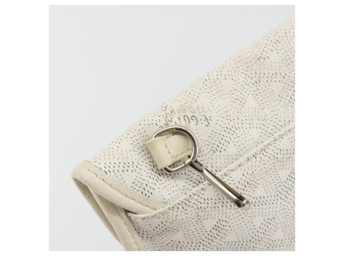 GOYARD Herringbone Pouch PVC Weiß Authentisch 192230 - Ansicht 8