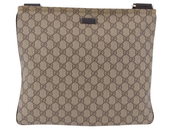 Borsa a Spalla GUCCI GG Supreme PVC Beige Oro 201446 Auth ka5250 D'oro - vista 13