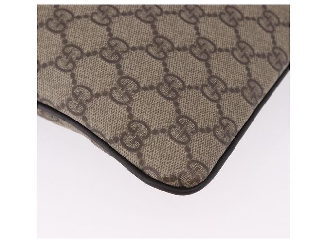 Borsa a Spalla GUCCI GG Supreme PVC Beige Oro 201446 Auth ka5250 D'oro - vista 16
