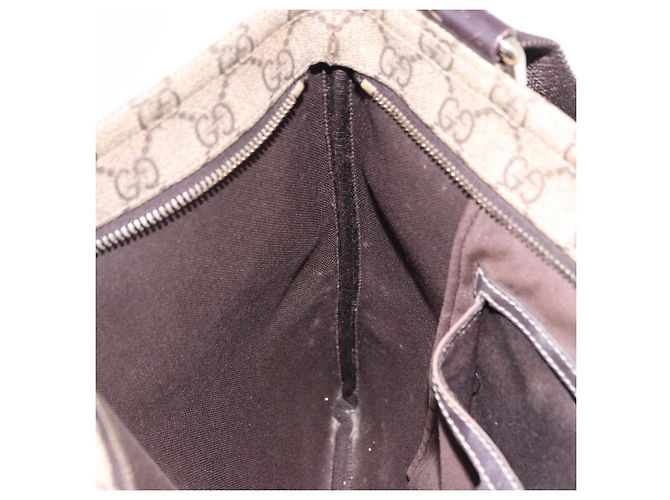 Borsa a Spalla GUCCI GG Supreme PVC Beige Oro 201446 Auth ka5250 D'oro - vista 20