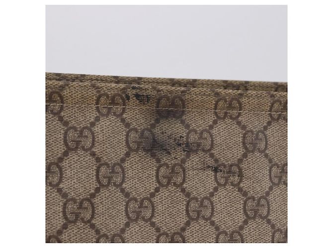 Borsa a Spalla GUCCI GG Supreme PVC Beige Oro 201446 Auth ka5250 D'oro - vista 3