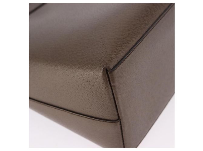 Borsa a mano GUCCI Bamboo in pelle marrone oro 001 1118 1886 Auth ka5245 - vista 16