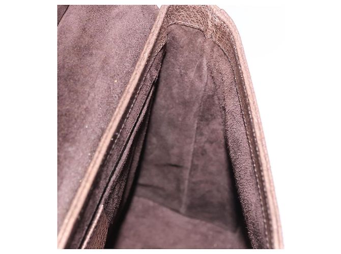 Borsa a mano GUCCI Bamboo in pelle marrone oro 001 1118 1886 Auth ka5245 - vista 18
