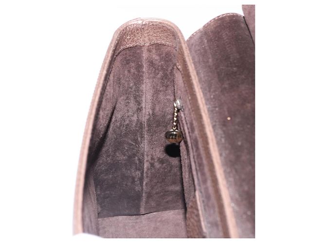 Borsa a mano GUCCI Bamboo in pelle marrone oro 001 1118 1886 Auth ka5245 - vista 19