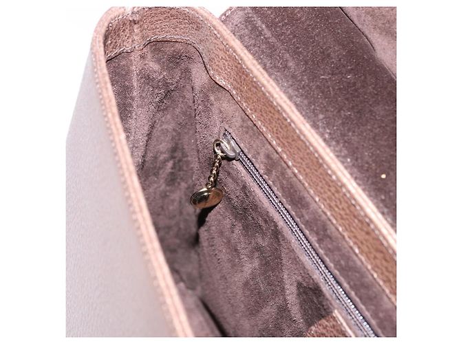 Borsa a mano GUCCI Bamboo in pelle marrone oro 001 1118 1886 Auth ka5245 - vista 20