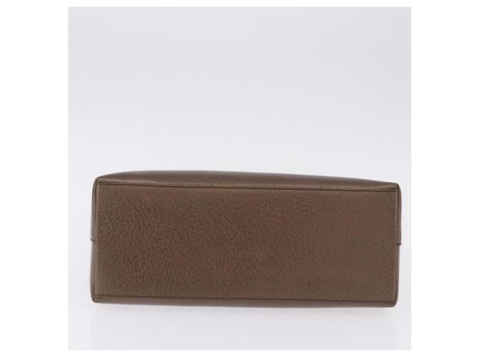 Borsa a mano GUCCI Bamboo in pelle marrone oro 001 1118 1886 Auth ka5245 - vista 5