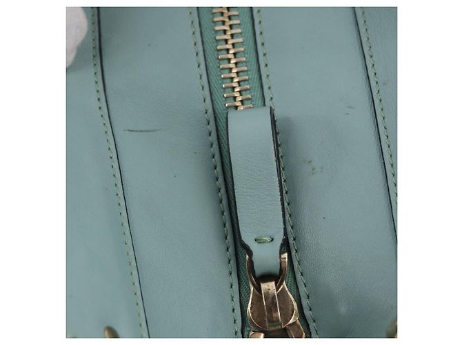 Borsa a mano VALENTINO in pelle 2way Azzurro oro Auth BA14317 D'oro Blu chiaro - vista 10