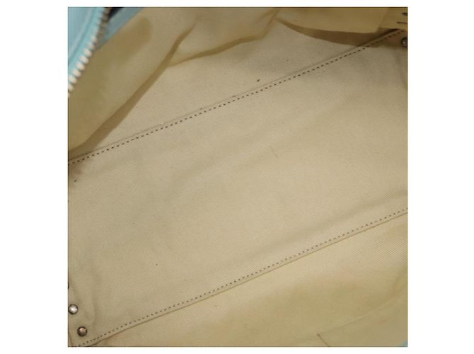 Borsa a mano VALENTINO in pelle 2way Azzurro oro Auth BA14317 D'oro Blu chiaro - vista 11