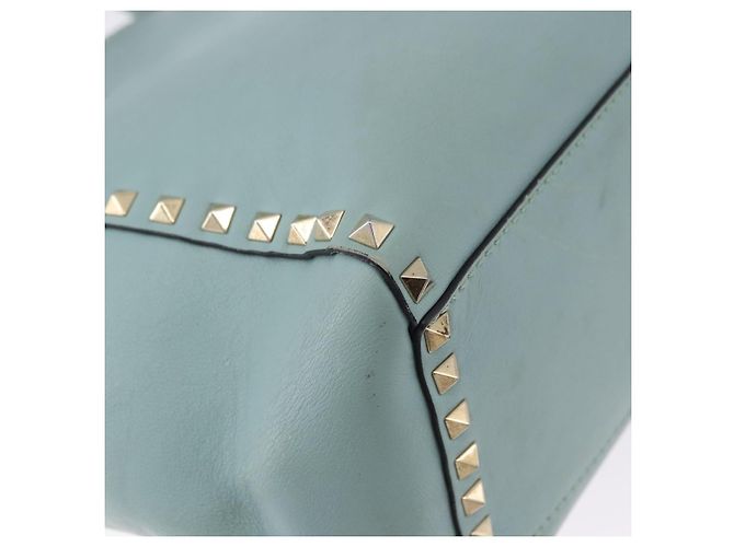 Borsa a mano VALENTINO in pelle 2way Azzurro oro Auth BA14317 D'oro Blu chiaro - vista 17