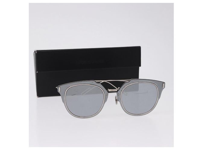Óculos de sol Christian Dior DIOR HOMME metal Silver Auth BA14496 Prata - vista 12