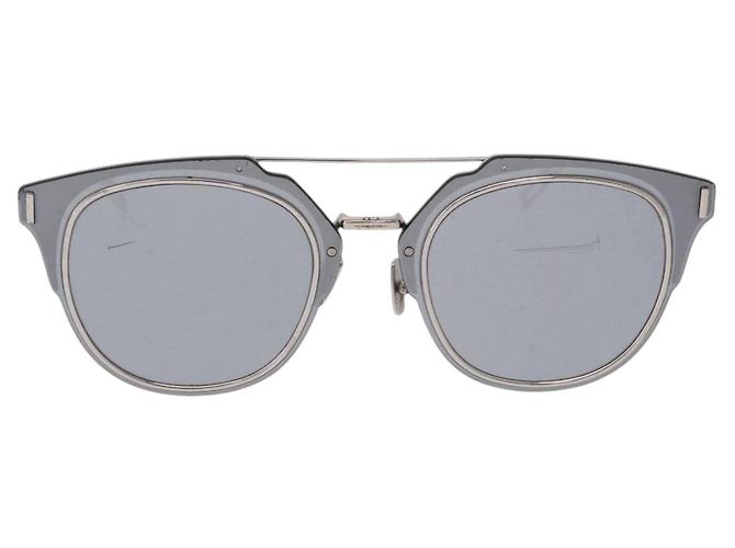 Óculos de sol Christian Dior DIOR HOMME metal Silver Auth BA14496 Prata - vista 13