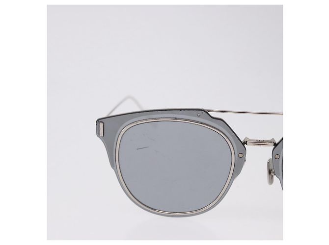 Óculos de sol Christian Dior DIOR HOMME metal Silver Auth BA14496 Prata - vista 3