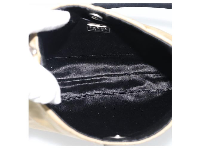 Bolsa de Nylon PRADA Bege Prata Auth ar14070 - vista 10