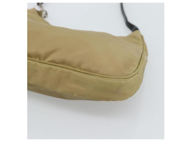 Bolsa de Nylon PRADA Bege Prata Auth ar14070 - vista 15