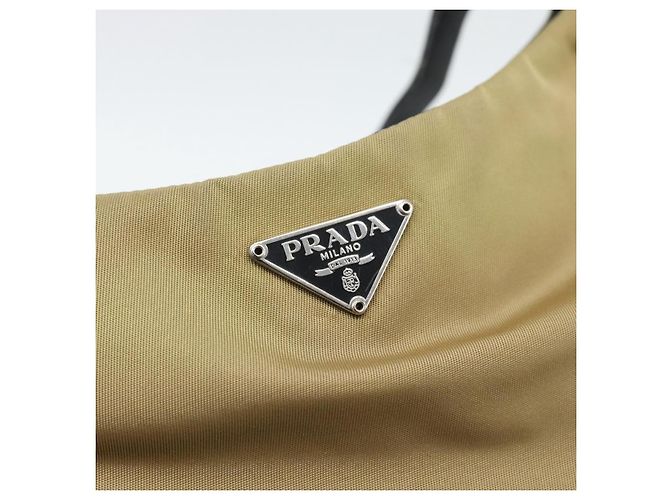 Bolsa de Nylon PRADA Bege Prata Auth ar14070 - vista 19