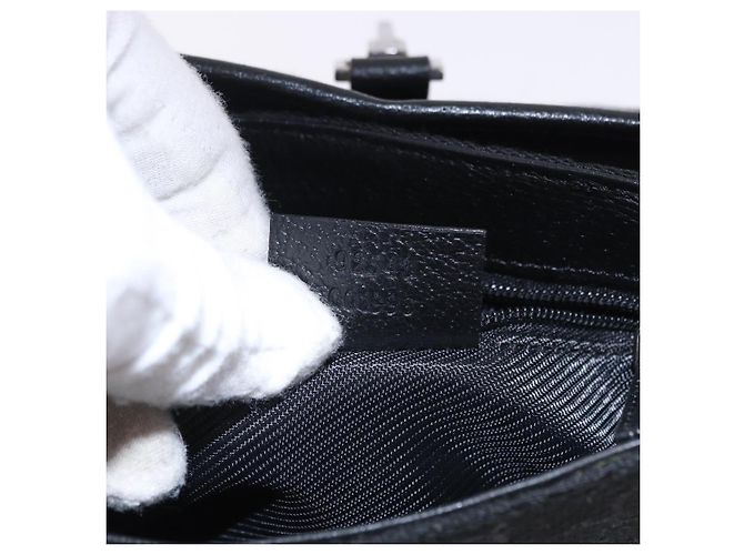 Marsupio GUCCI GG Canvas Nero Argento 92543 Auth 192704A - vista 12