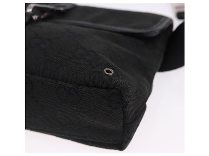 Marsupio GUCCI GG Canvas Nero Argento 92543 Auth 192704A - vista 14