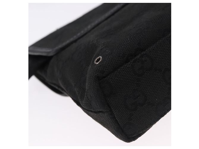 Marsupio GUCCI GG Canvas Nero Argento 92543 Auth 192704A - vista 15
