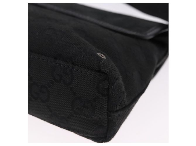 Marsupio GUCCI GG Canvas Nero Argento 92543 Auth 192704A - vista 16