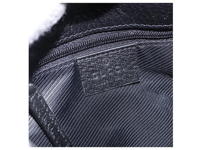 Marsupio GUCCI GG Canvas Nero Argento 92543 Auth 192704A - vista 18