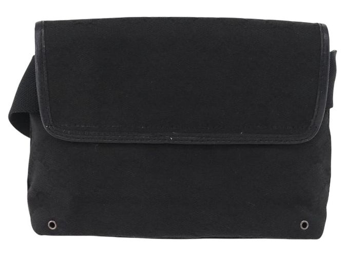 Marsupio GUCCI GG Canvas Nero Argento 92543 Auth 192704A - vista 2