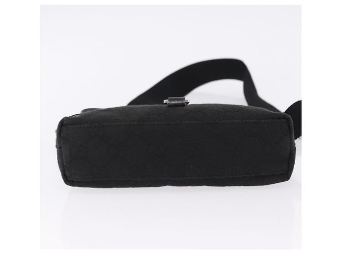 Marsupio GUCCI GG Canvas Nero Argento 92543 Auth 192704A - vista 5