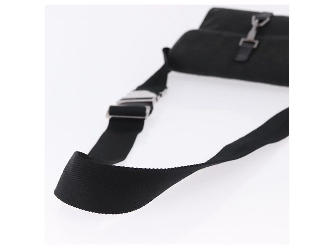 Marsupio GUCCI GG Canvas Nero Argento 92543 Auth 192704A - vista 7