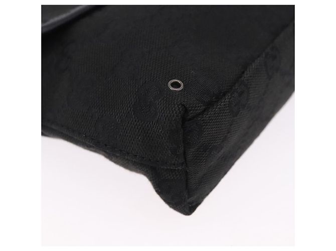 Marsupio GUCCI GG Canvas Nero Argento 92543 Auth 192704A - vista 9
