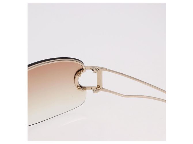 Occhiali da Sole Christian Dior DIORLY Metallo Marrone Oro Auth SW2601V D'oro - vista 15