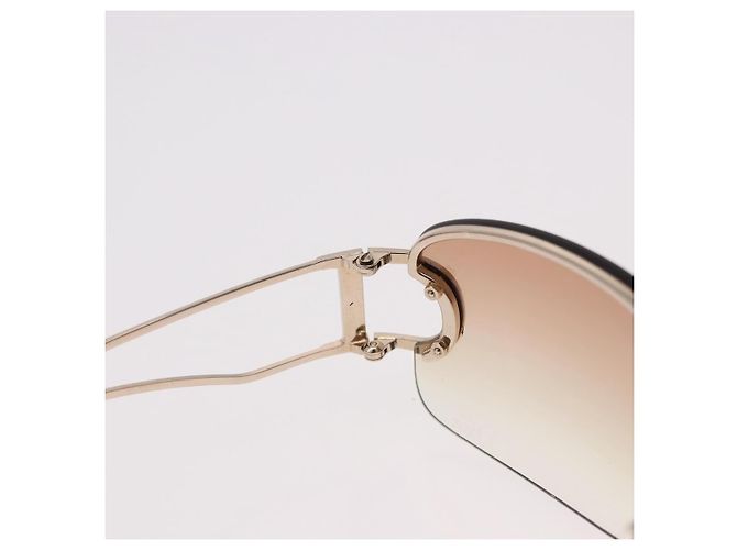 Occhiali da Sole Christian Dior DIORLY Metallo Marrone Oro Auth SW2601V D'oro - vista 16