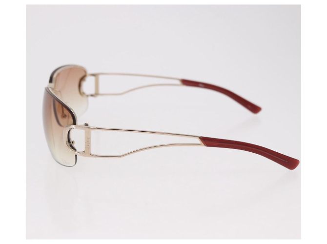 Occhiali da Sole Christian Dior DIORLY Metallo Marrone Oro Auth SW2601V D'oro - vista 7