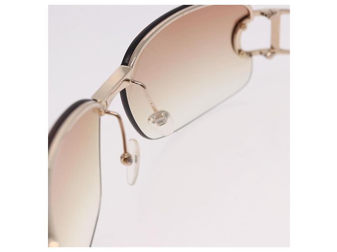 Occhiali da Sole Christian Dior DIORLY Metallo Marrone Oro Auth SW2601V D'oro - vista 9