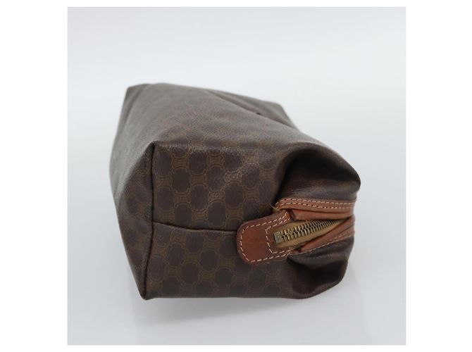Céline Borsa Boston CELINE Macadam Canvas PVC Pelle 2 Set Marrone Oro Auth 190000 D'oro - vista 15